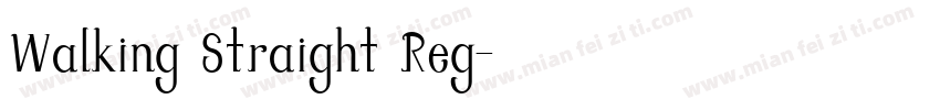 Walking Straight Reg字体转换